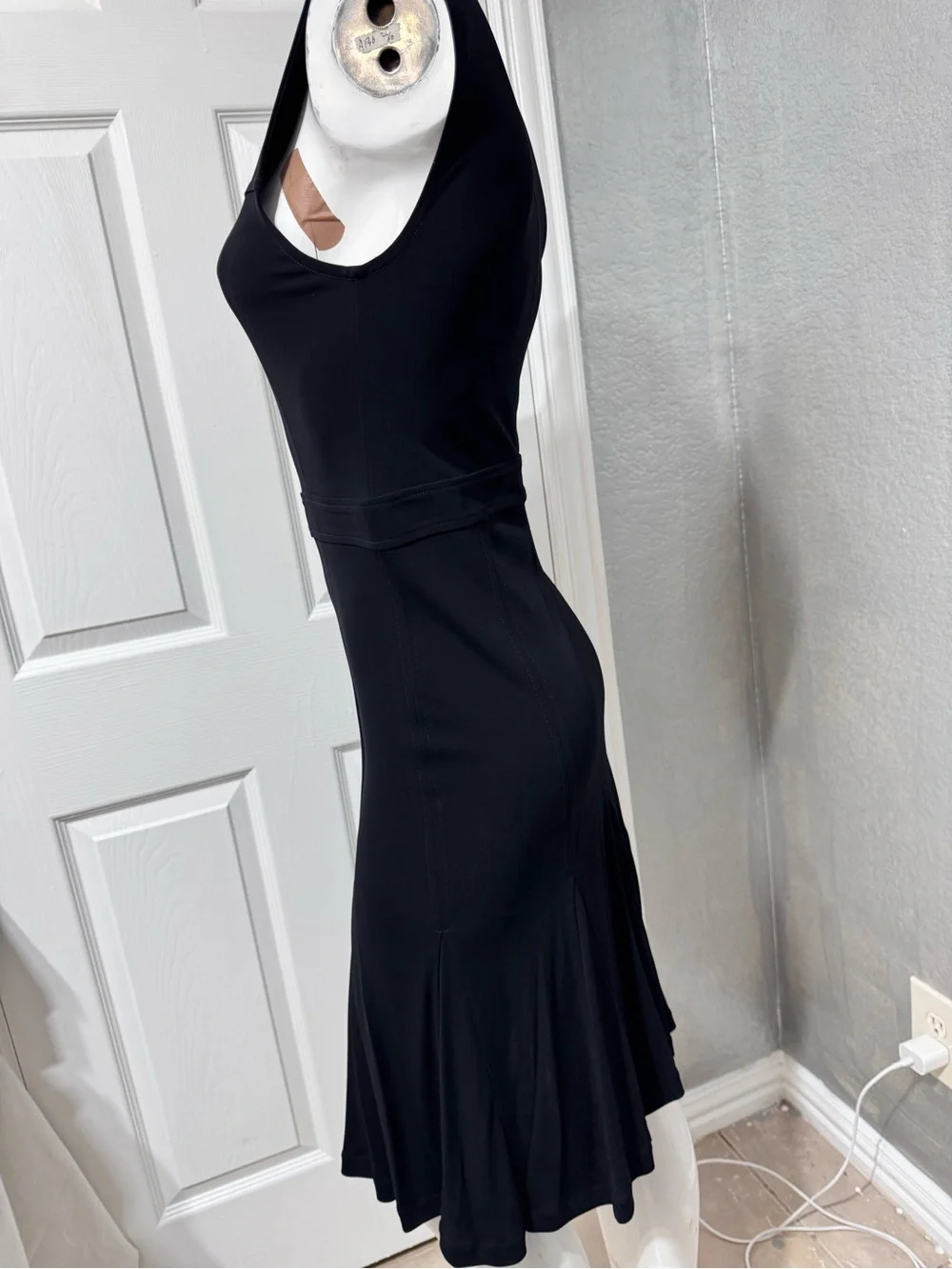 TORY BURCH Classic Black Sleeveless Fit-and-Flare Dress